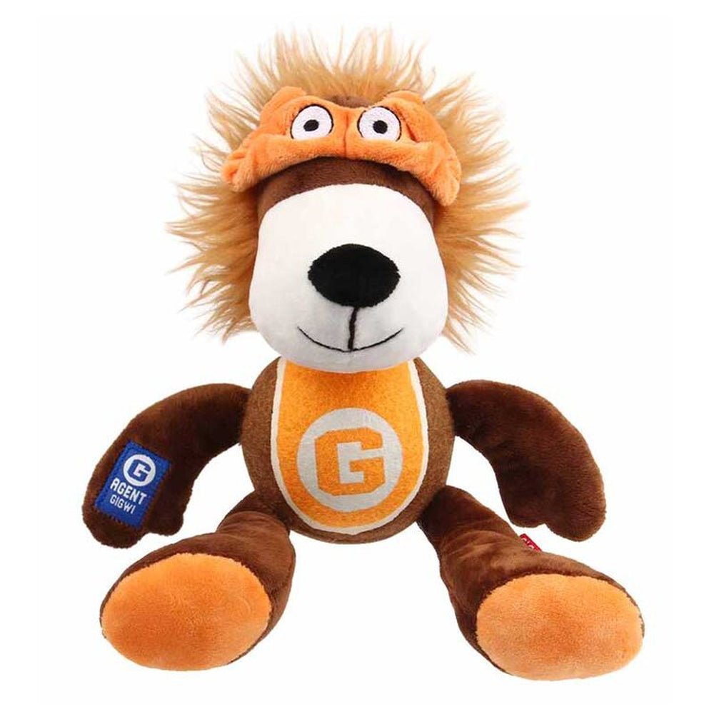 GiGwi Agent Lion Plush with Tennis Ball